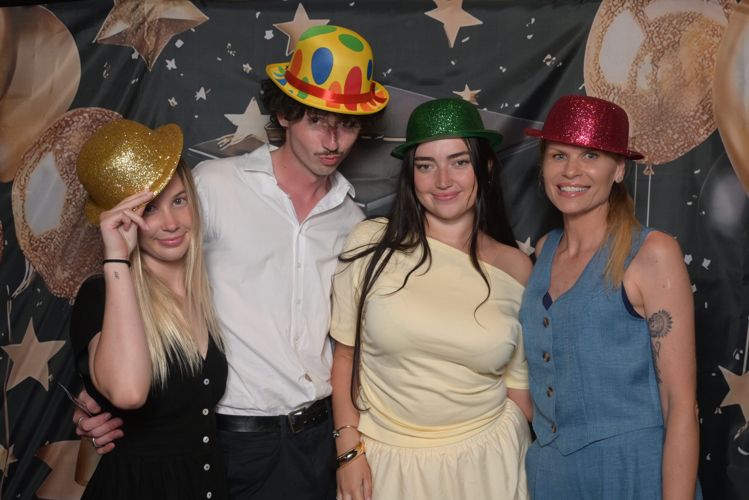 Group of graduates at the photo booth