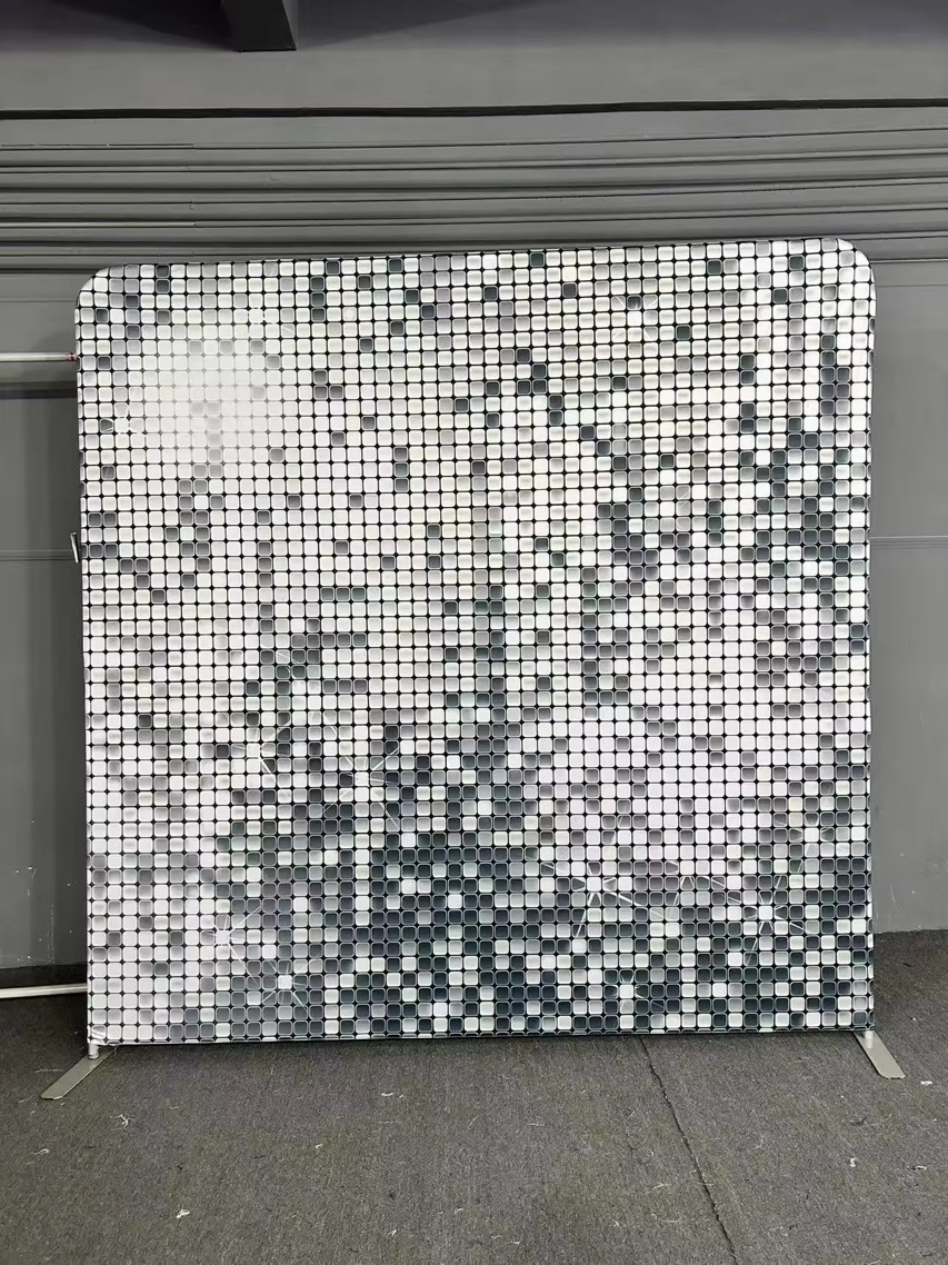 Silver White Sequin Wall backdrop