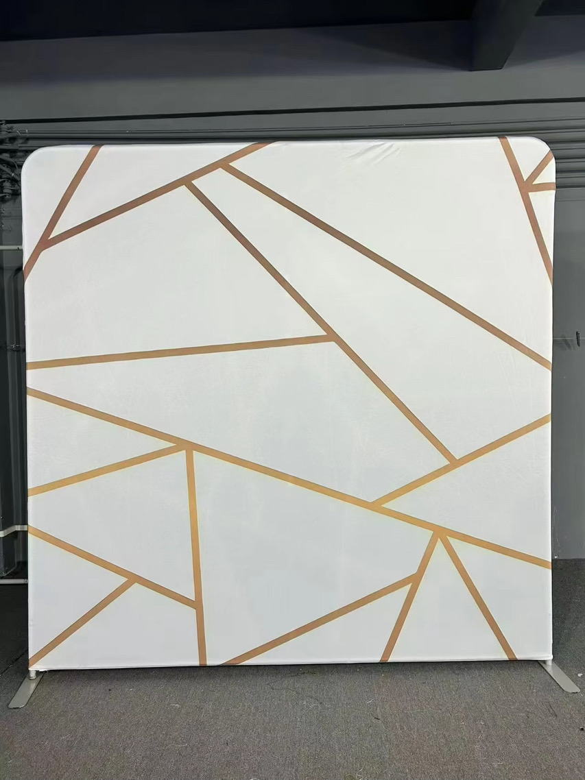 White Rose Gold Geometric backdrop